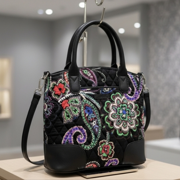 Vera Bradley Handbags - Vintage Vera Bradley Day Off Satchel |  Kiev Paisley pattern